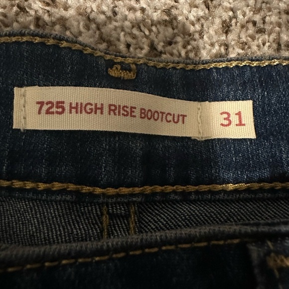 Levi's Blue Flare Wide Leg Jeans with Gradient Wash - Picture 3 of 6